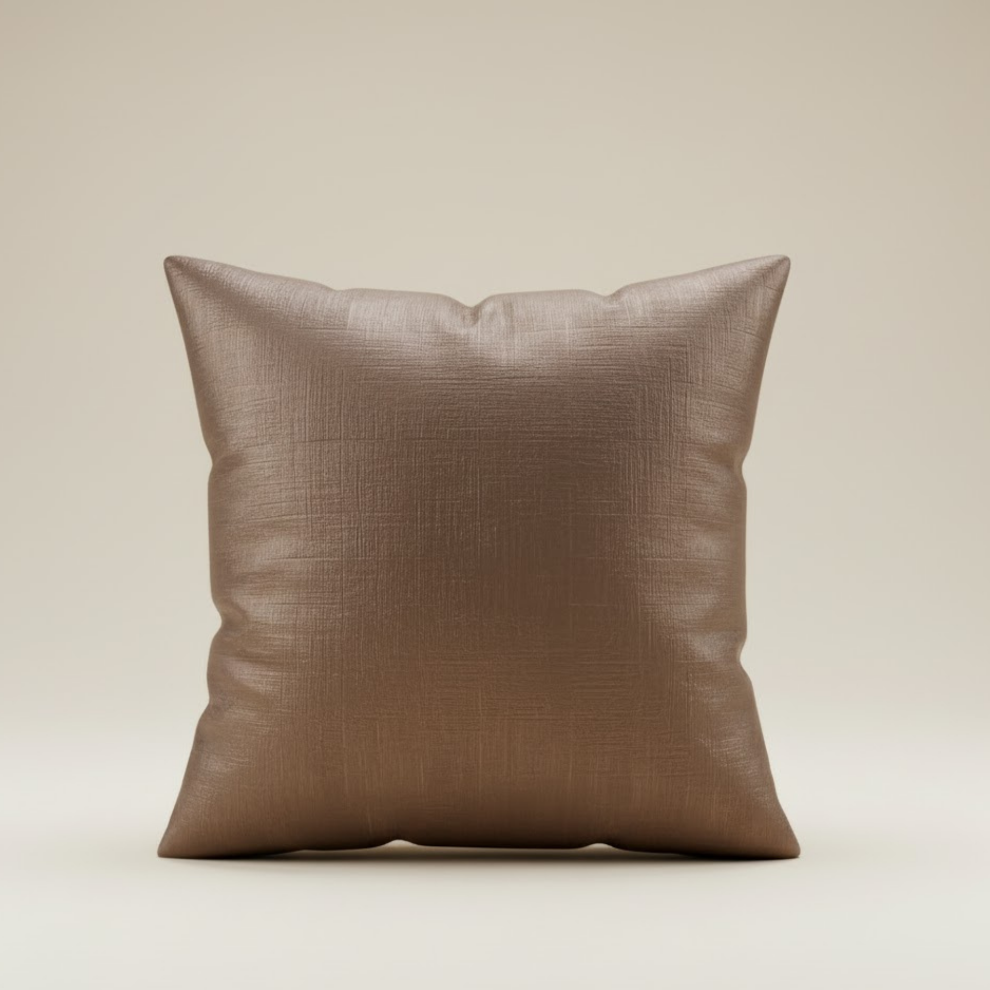 Fabric Crafted Brown Cushion Cover – 16"x16" | Premium Poly Cotton