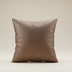 Fabric Crafted Brown Cushion Cover – 16"x16" | Premium Poly Cotton