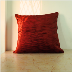 Fabric Crafted Maroon Cushion Cover – 24"x24" | Premium Poly Cotton