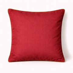 Handcrafted Maroon Cushion Cover – 16"x16" | Classic Mandala Embroidery | No Tassels | Premium Poly Cotton