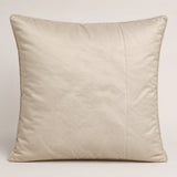 Handcrafted Cushion Cover – Cream | 16"x16" | Poly Cotton Foam Fabric | Diamond Motif Textured Design