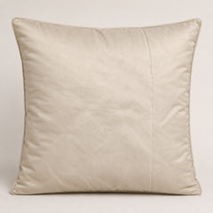Handcrafted Cushion Cover – Cream | 16"x16" | Poly Cotton Foam Fabric | Diamond Motif Textured Design