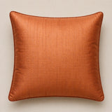 Fabric Crafted Cushion Cover – Melon | 12"x12" | Poly Cotton Foam Fabric | Elegant Ribbed Texture Design
