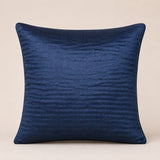 Handcrafted Blue Beaded Cushion Cover – 16"x16" | Premium Poly Cotton | Elegant Handcrafted Design