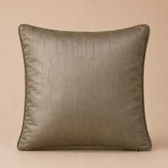 Handcrafted Cushion Cover – Green | 16"x16" | Modern Striped Decorative Cushion Cover