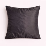 Hand Crafted Cushion Cover – Black | 16"x16" | Poly Cotton | Textured Beaded Design