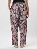 Women's Abstract Leaf Print Rayon Pyjama | Soft Elastic Waist Lounge Pants