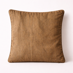 Fabric-Crafted Beige Cushion Cover – 12"x12" | Premium Poly Cotton | Elegant Dual Panel Design