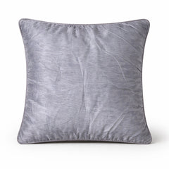 Grey Textured Decorative Cushion Cover | 16"x16" Modern Wave Pattern Cushion Cover