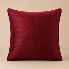 Handcrafted Cushion Cover – Maroon | 12"x12" | Modern Striped Decorative Cushion Cover