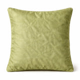 Fabric Crafted Cushion Cover – Green | 16"x16" | Poly Cotton Fabric | Elegant Embossed Wavy Pattern Design