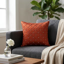 Coral Diamond Quilted Decorative Cushion Cover | 12"x12" Elegant Embellished Cushion Cover