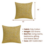 Handcrafted Green Beaded Cushion Cover – 16"x16" | Premium Poly Cotton | Elegant Handcrafted Design