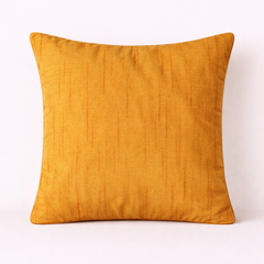 Fabric-Crafted Gold Yellow Cushion Cover – 12"x12" | Diamond Quilted Texture | Premium Poly Cotton