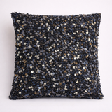 Hand Crafted Cushion Cover – Black | 24"x24" | Poly Cotton | Premium Sequin Design