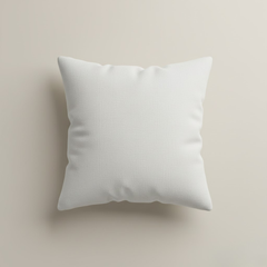 Handcrafted White Cushion Cover – 16"x16", Premium Poly Cotton