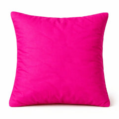 Fabric Crafted Cushion Cover – Dark Pink | 16"x16" | Poly Cotton Fabric | Elegant Embossed Wavy Pattern Design