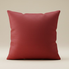 Fabric-Crafted Maroon Cushion Cover – 24"x24" | Textured Wave Design | Premium Poly Cotton