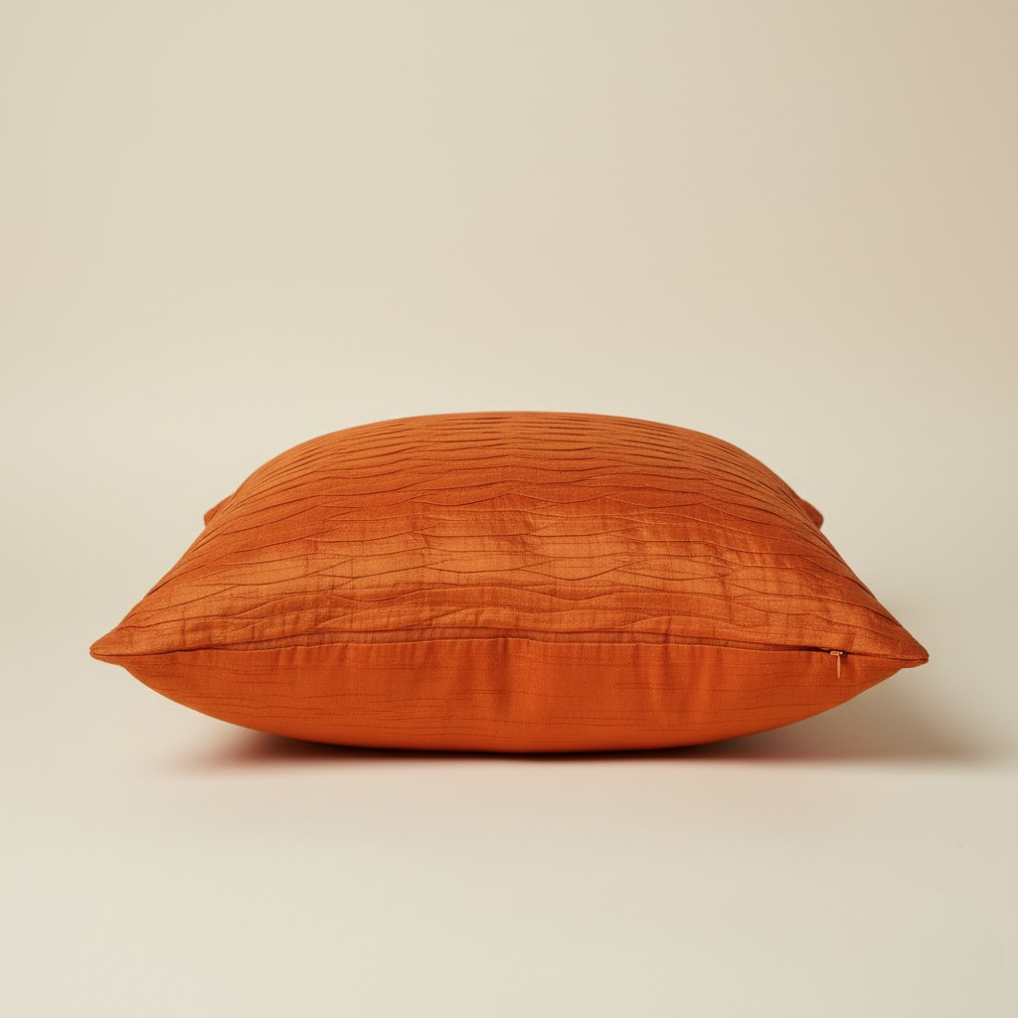 Fabric Crafted Orange Cushion Cover – 24"x24" | Premium Poly Cotton