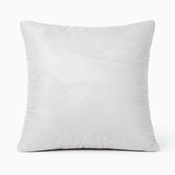 Hand Crafted Cushion Cover – White | 16"x16" | Poly Cotton Fabric | Floral Design