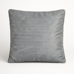 Fabric-Crafted Cushion Cover – Grey | 12"x12" | Poly Cotton | Modern & Elegant