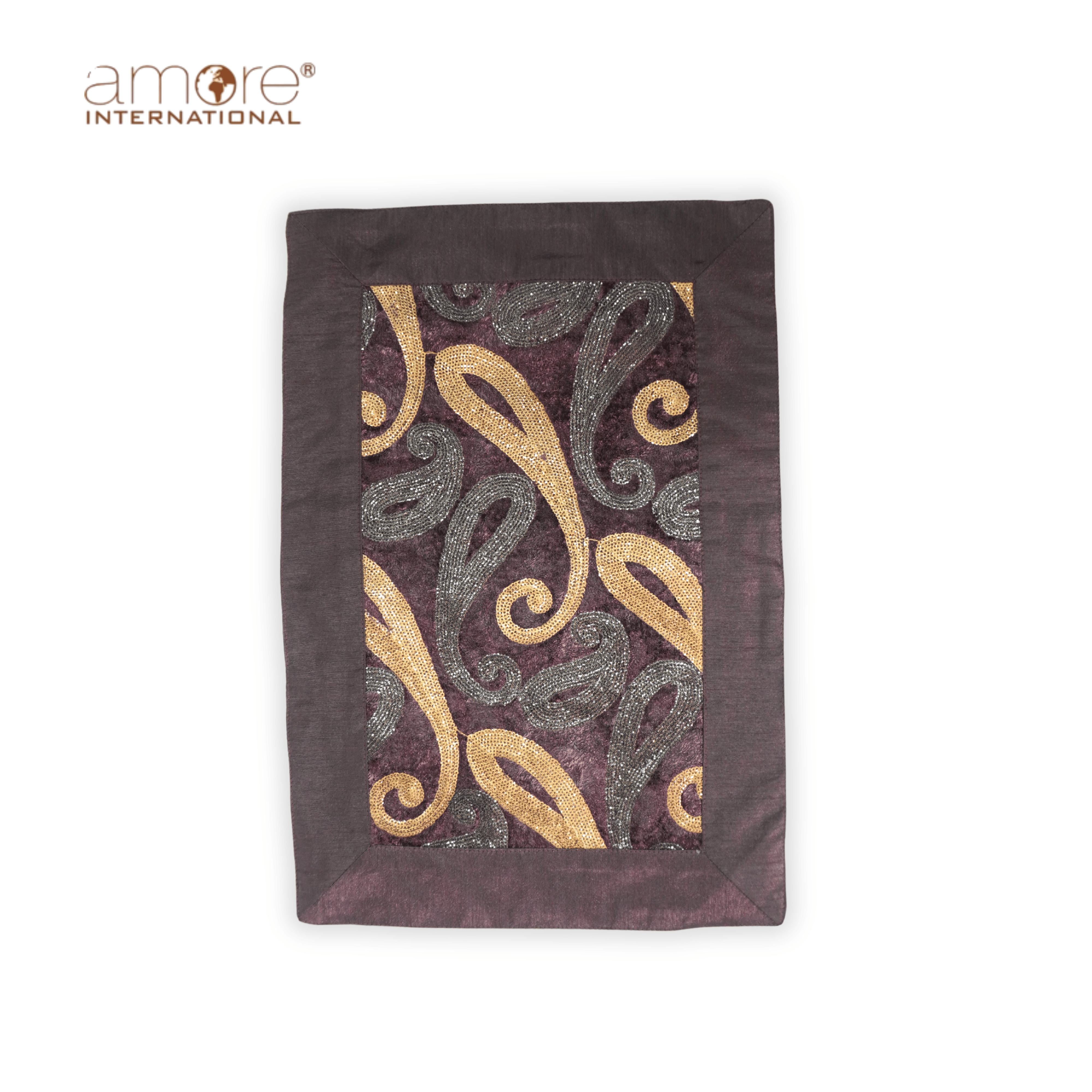 Fabric Crafted Placemat – Brown, 13"x19"