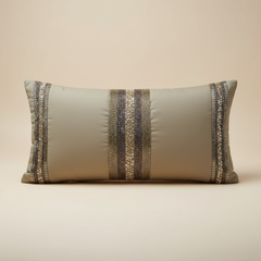 Handcrafted Beige Bolster Cover – 19"x8" | Premium Poly Cotton