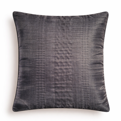 Hand Crafted Cushion Cover – Black | 16"x16" | Poly Cotton | Textured Panel Design