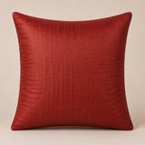 Handcrafted Burgundy Beaded Cushion Cover – 16"x16" | Premium Poly Cotton | Elegant Handcrafted Design