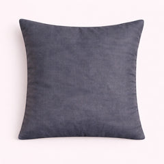 Hand Crafted Cushion Cover – Black | 16"x16" | Poly Cotton | Sequin Rosette Design