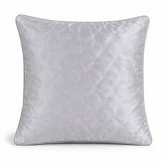 Fabric Crafted Cushion Cover – Ivory | 16"x16" | Poly Cotton Fabric | Elegant Embossed Wavy Pattern Design