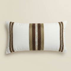 Handcrafted Cream Bolster Cover – 19"x8", Premium Poly Cotton