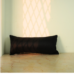 Handcrafted Black Bolster Cover – 19"x8" | Premium Poly Cotton