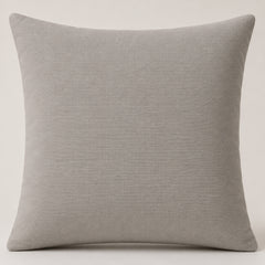 Handcrafted Cushion Cover- – Grey | 16"x16" | Geometric Textured Design