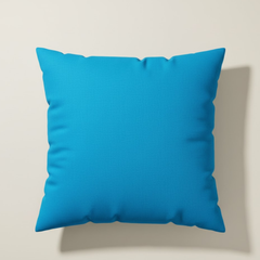 Handcrafted Turquoise Cushion Cover – 16"x16" | Premium Poly Cotton