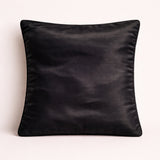 Fabric Crafted Cushion Cover – Black Gold | 16"x16" | Poly Cotton | Luxury Textured Design