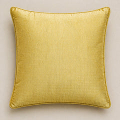 Fabric Crafted Cushion Cover – Light Brown | 16"x16" | Chanil Fabric | Premium Textured Designer Cushion Cover