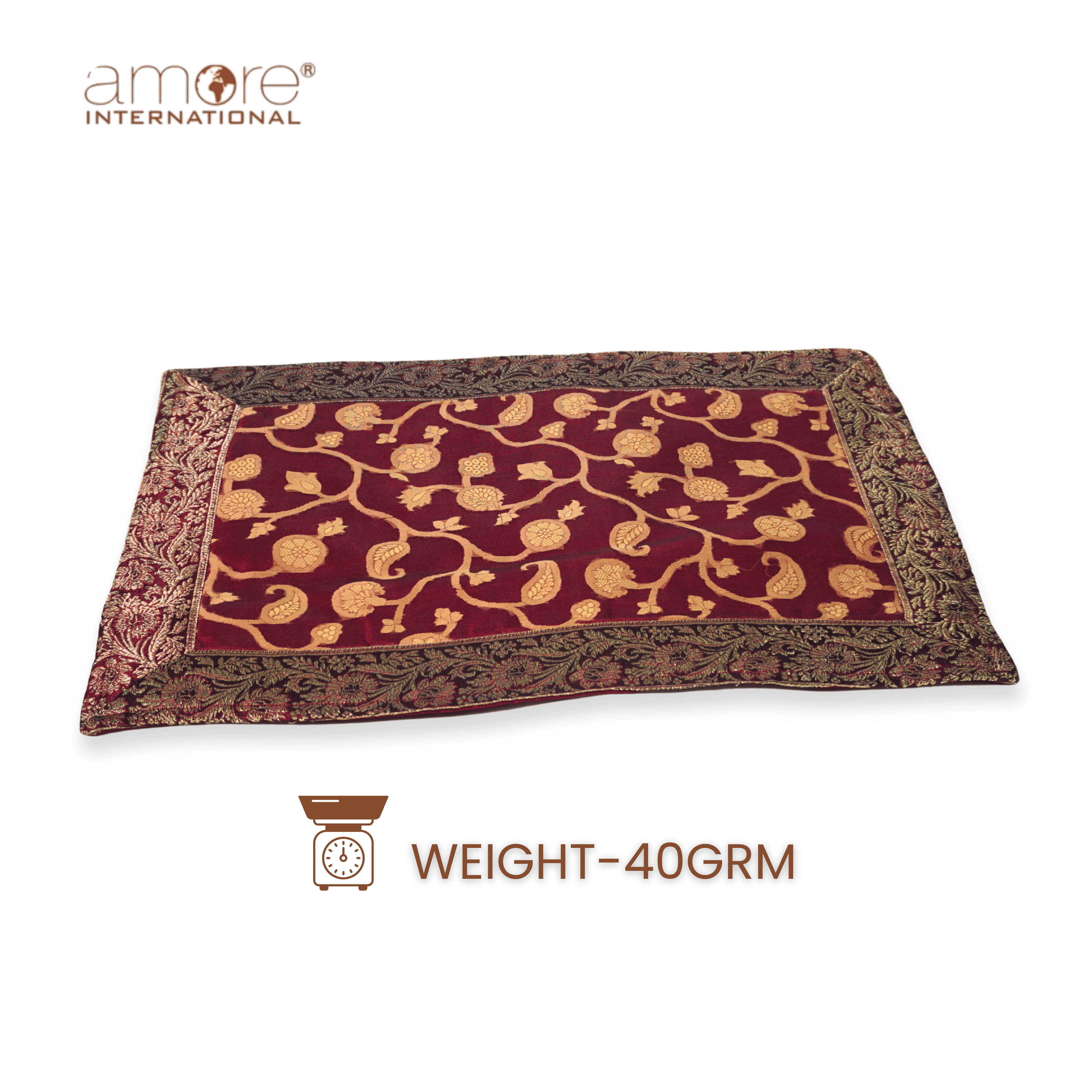 Fabric Crafted Placemat – Red, 13"x19"
