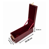 Luxury Leather Jewellery Box with Combination Lock & Multi-Compartment Organizer (30.48 × 12.95 × 10.16 cm)
